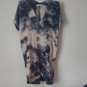 River + Sky Black and Cream Mini Dress